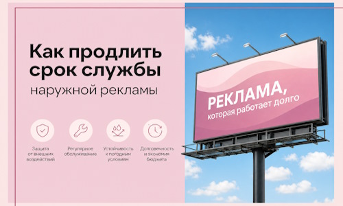 Как продлить срок службы наружной рекламы в  Баксане